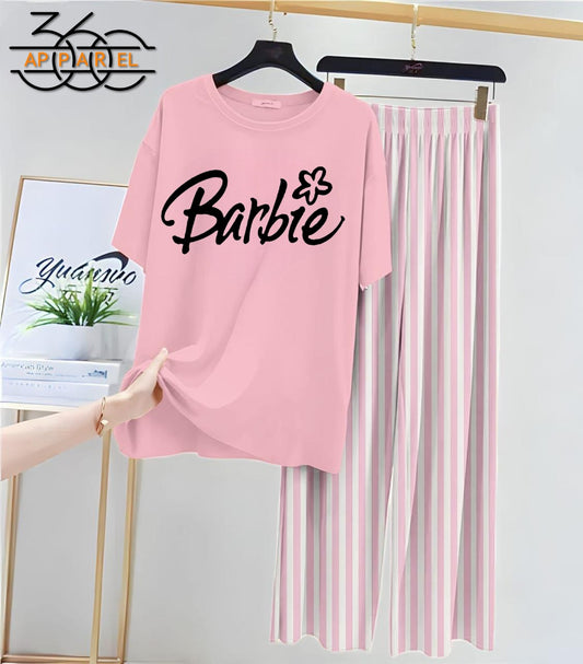 New barbie Printed Half Sleeves Shirt And Printed Trouser Night Wear