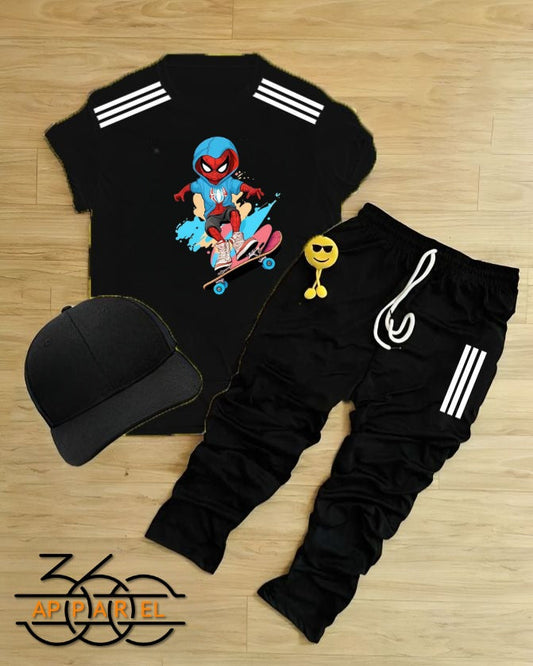 Adorable spider man Print Toddler Outfit gifts – 2-Piece Summer Set for kids