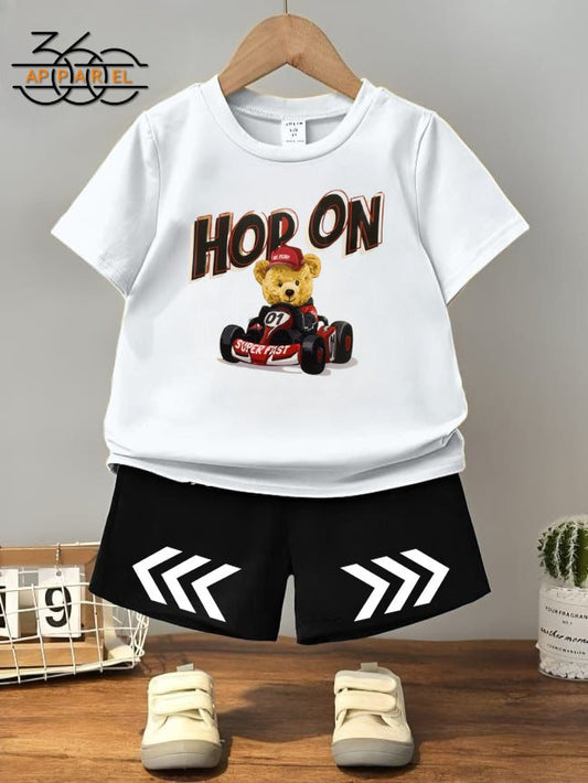 Adorable face Print Toddler Outfit – 2-Piece Summer Set for kids