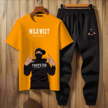 New Printed Half Sleeves Shirt And Printed Trouser Night Wear