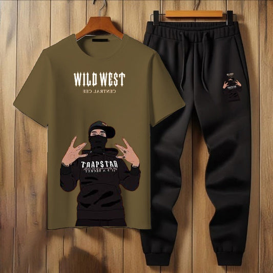 New Printed Half Sleeves Shirt And Printed Trouser Night Wear