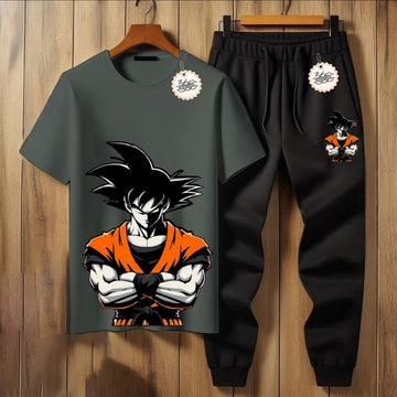 New Anime Printed Half Sleeves Shirt And Printed Trouser Night Wear