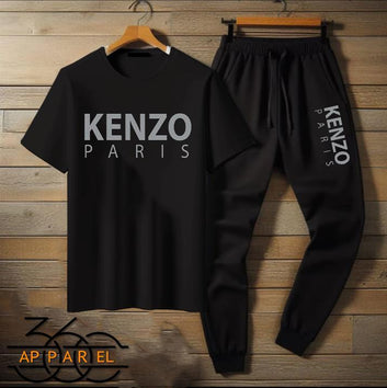 New kenz0oPrinted Half Sleeves Shirt And Printed Trouser Night Wear