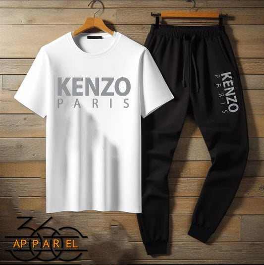 New kenz0oPrinted Half Sleeves Shirt And Printed Trouser Night Wear