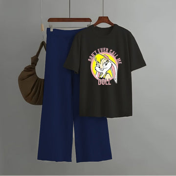 New Arrival Printed Half Sleeves Shirt And Printed Trouser Night Wear