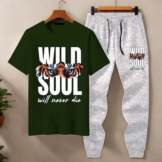 New wild soul  Printed Half Sleeves Shirt And Printed Trouser Night Wear